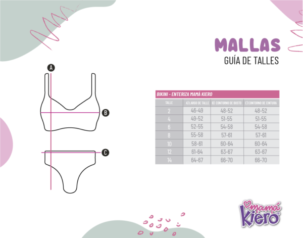 KI4689 - BIKINI NENA ESTAMPADA FLORCITAS KIERO - Imagen 4