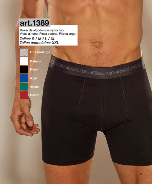 XY1389 - Boxer alg-ly Liso pierna larga XY art.1389