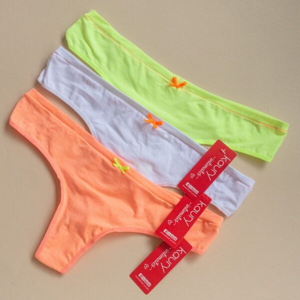 KA0113 - PACK X3 CULOTTE LESS ALG FLUO KAURY INTIMATES