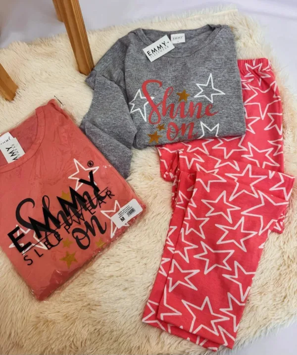 EM6308 - Pijama Dama Estampado "Shine On" EMMY S-XL