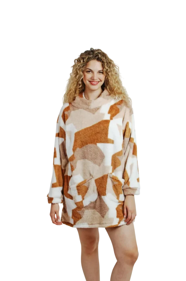MP0574 - BUZO POLAR SOFT OVERSIZE ESTAMPADO MARIA PIA T.1-3