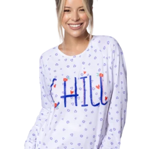 PK11743 - PIJAMA INVIERNO DAMA SO CHILL SO PINK T.S-XL