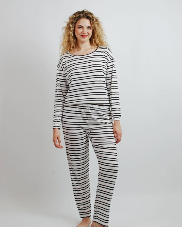 MP0567E - PIJAMA DAMA RAYADO MORLEY MARIA PIA T.5-7