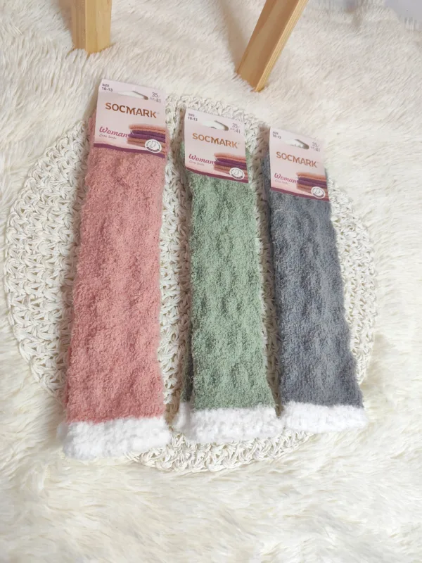 LL2860 - MEDIAS 1-2 CAÑA DAMA CON PELUCHE IMPORTADAS