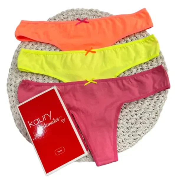 KA0109 - PACK X3 CULOTTELESS ALGODON FLUO KAURY