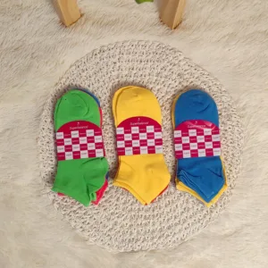 LL0211 - PACK X3 SOQUETES MULTICOLOR DAMA IMPORTADAS