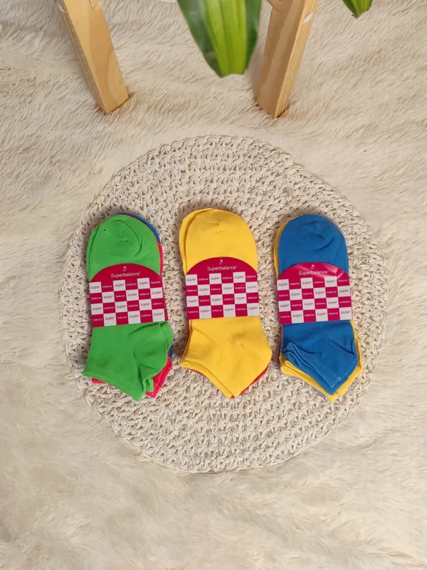LL0211 - PACK X3 SOQUETES MULTICOLOR DAMA IMPORTADAS