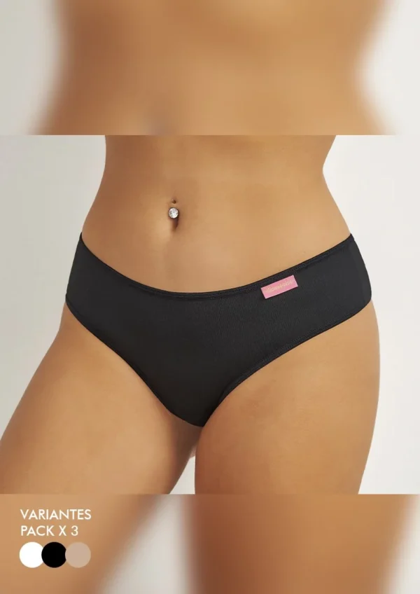 MY12138 - PACK X3 CULOTTELESS ALG-LY LISO MARCELA KOURY - Imagen 2
